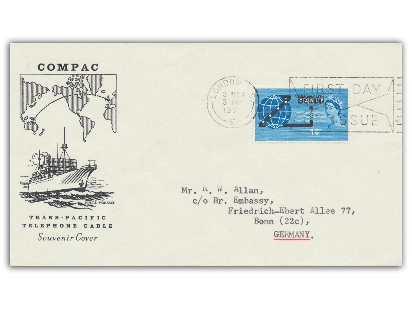 1963 COMPAC, ordinary, London slogan, PTS cover