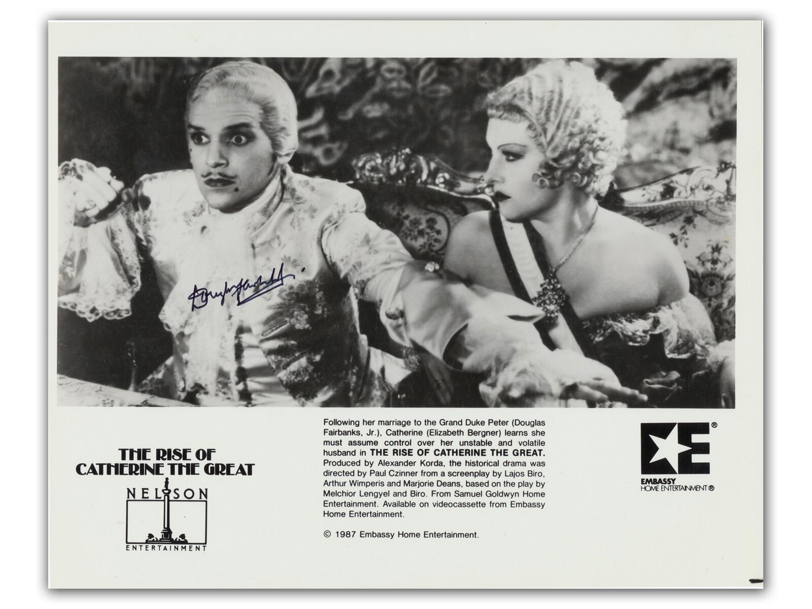 Douglas Fairbanks Jr signed photo
