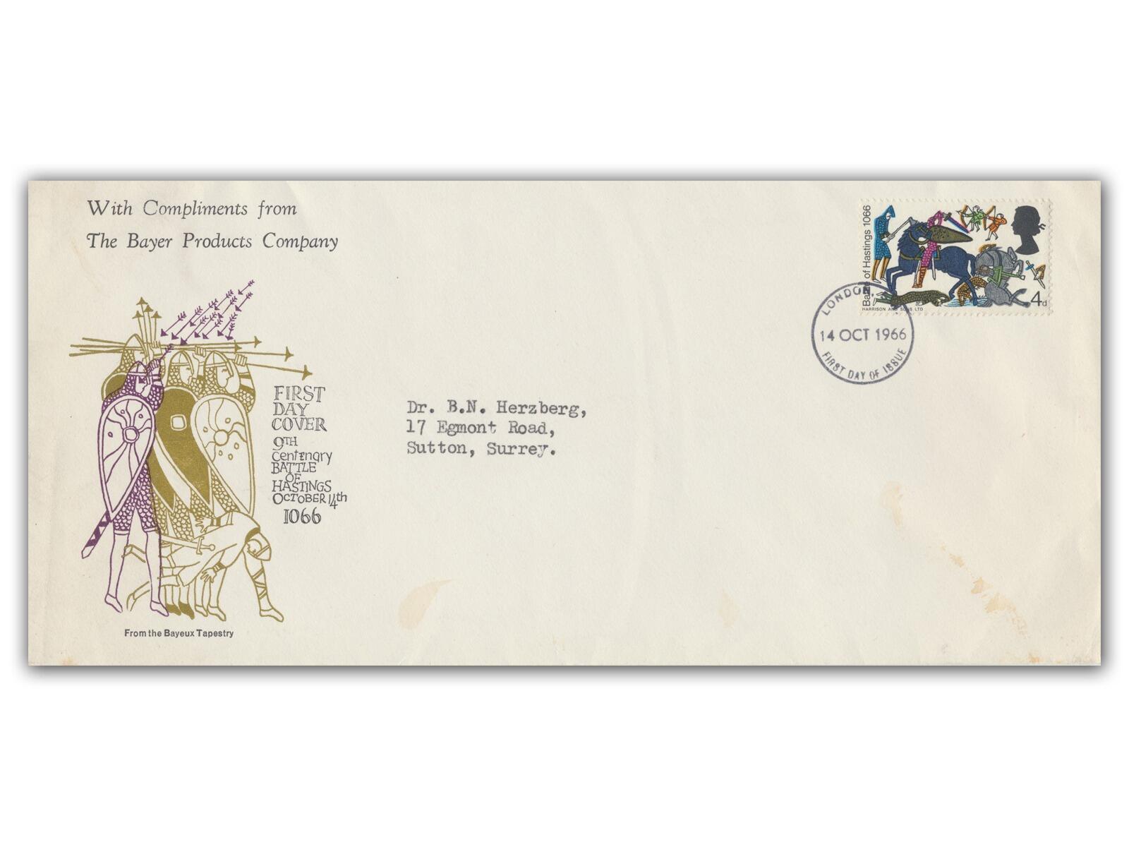 1966 Battle of Hastings, ordinary, Bayer Products Cover