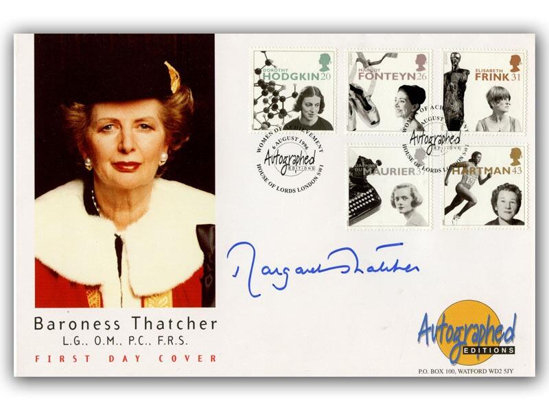 Margaret Thatcher Autograph | 1996 Women of Achievement