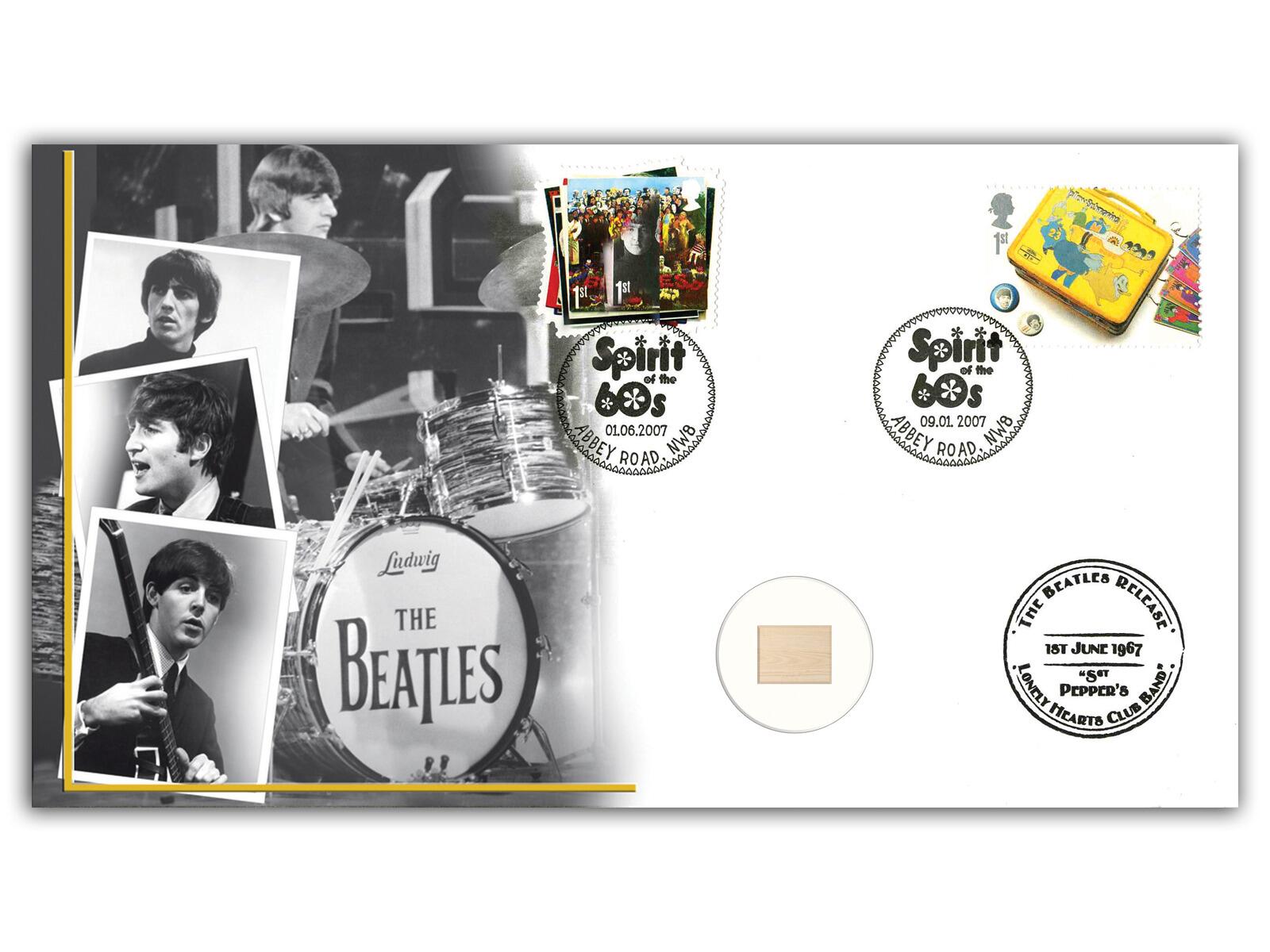 The Beatles Stamp Collectible | Encapsulated Piece of John Lennon's Keyboard!