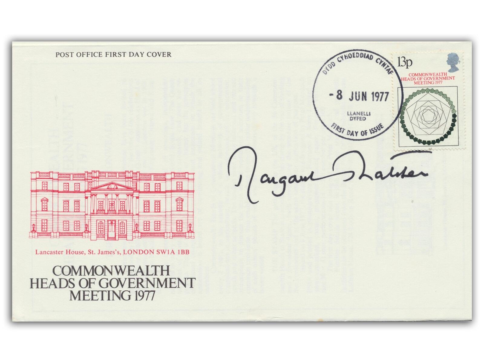 Margaret Thatcher Autograph | 1977 Heads of Government
