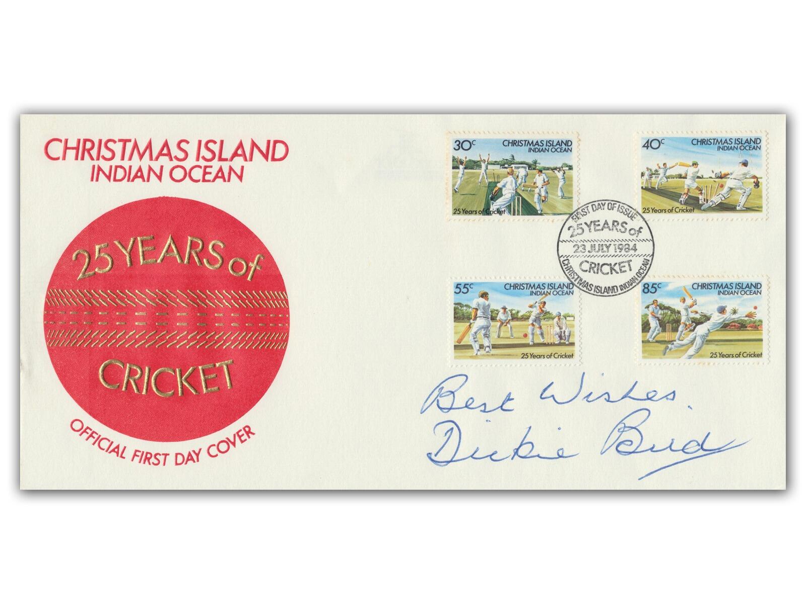 Dickie Bird Autograph | Christmas Island Cricket