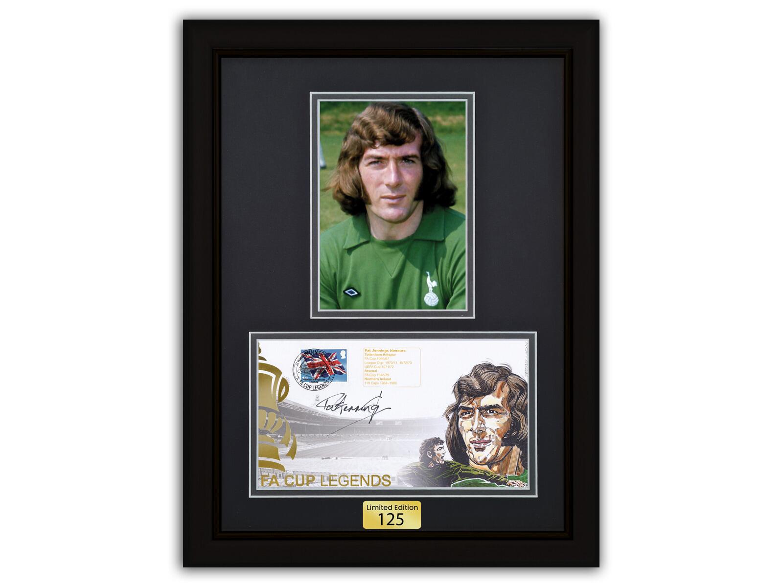 Pat Jennings Signed | FA Cup Legends Black Frame - Spurs