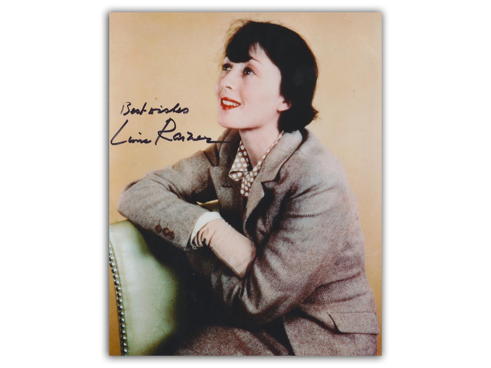Luise Rainer signed photo