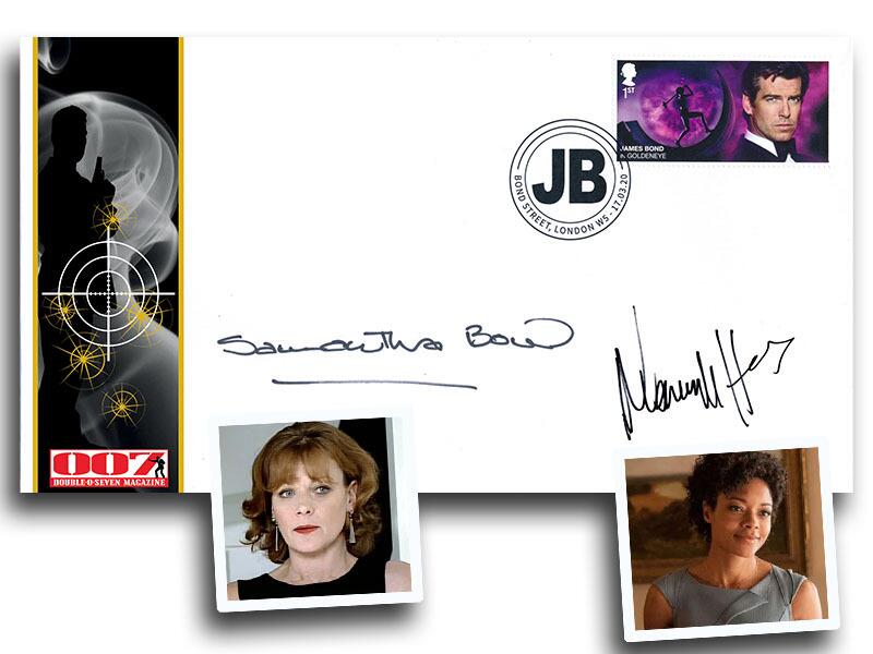 Naomie Harris & Samantha Bond 'Miss Moneypenny' signed James Bond