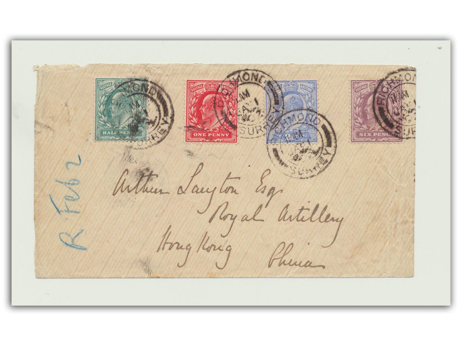 1902 Edward VII First Definitives, Hong Kong Airmail