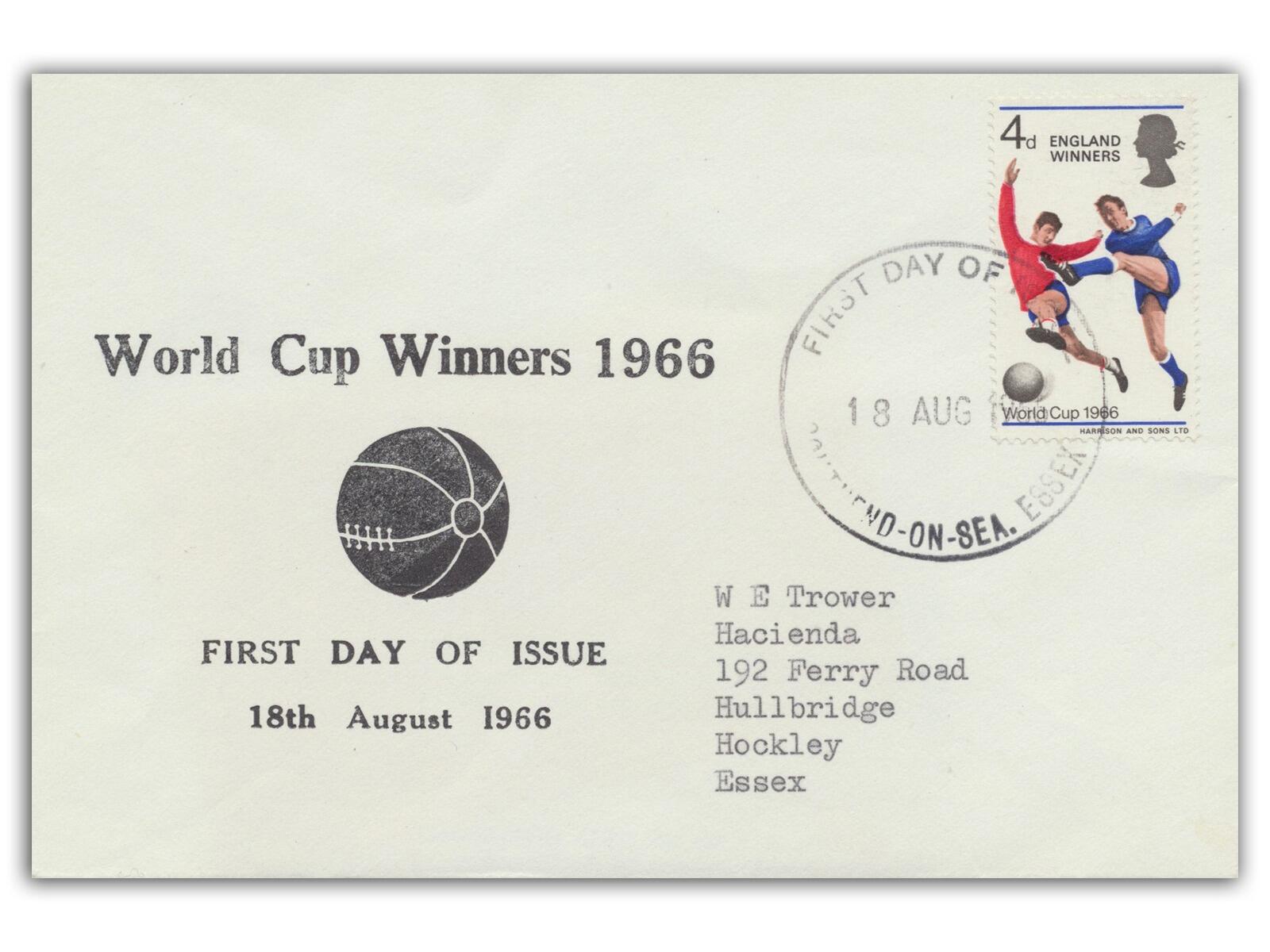 1966 World Cup Winners, Southend-on-Sea FDI, Scarce Illustration