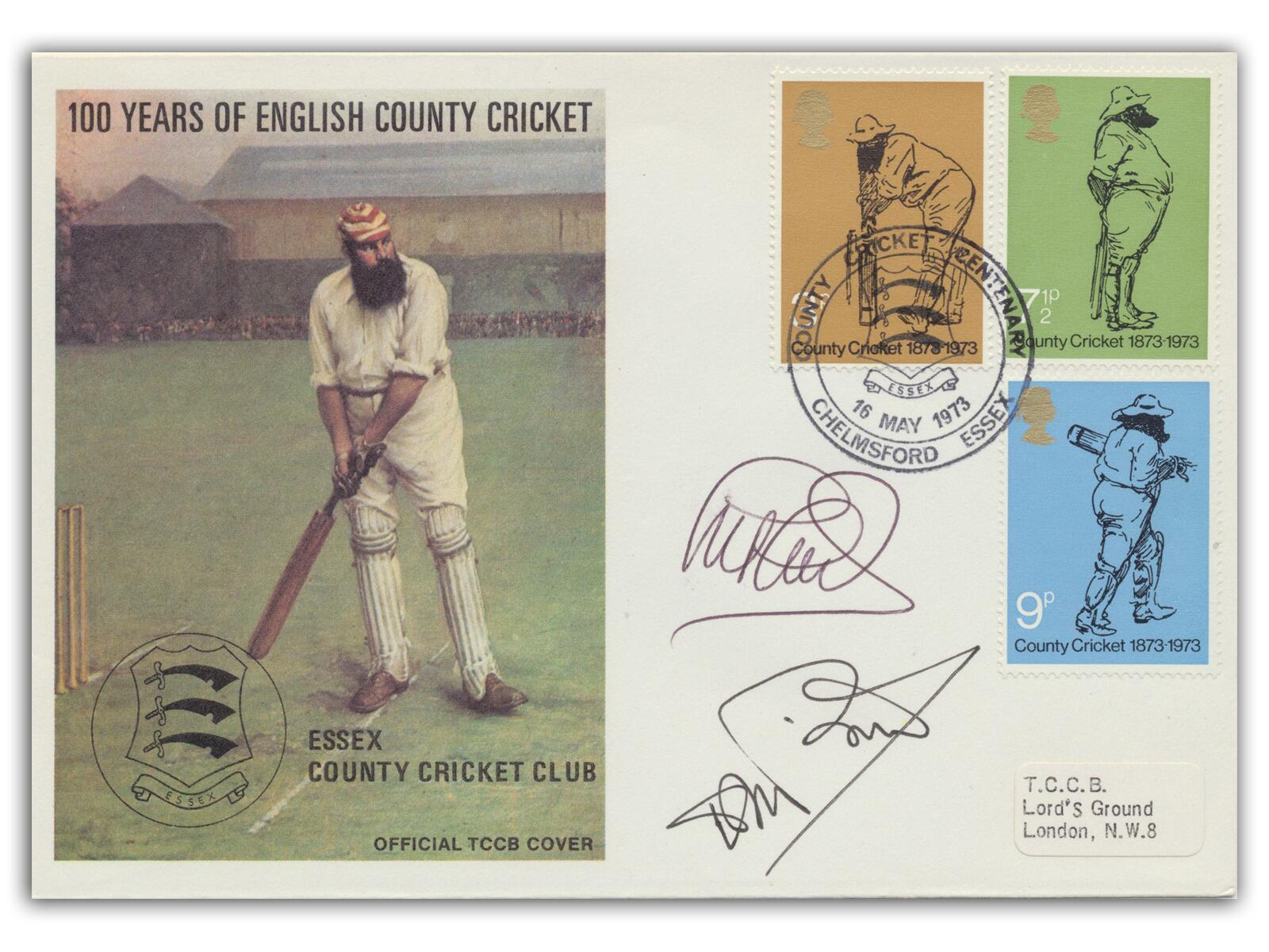 Graham Gooch & Derek Pringle signed 1973 Cricket