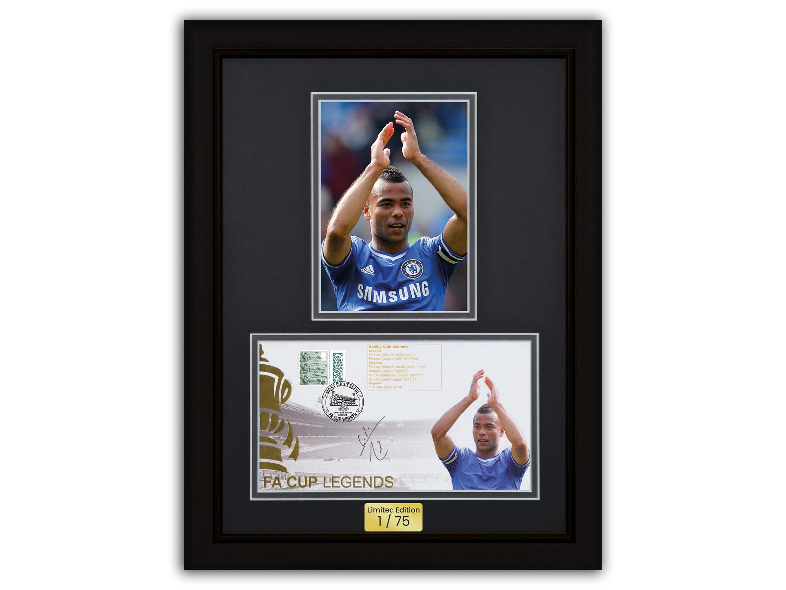Ashley Cole Signed | FA Cup Legends Chelsea FC (Black Frame)