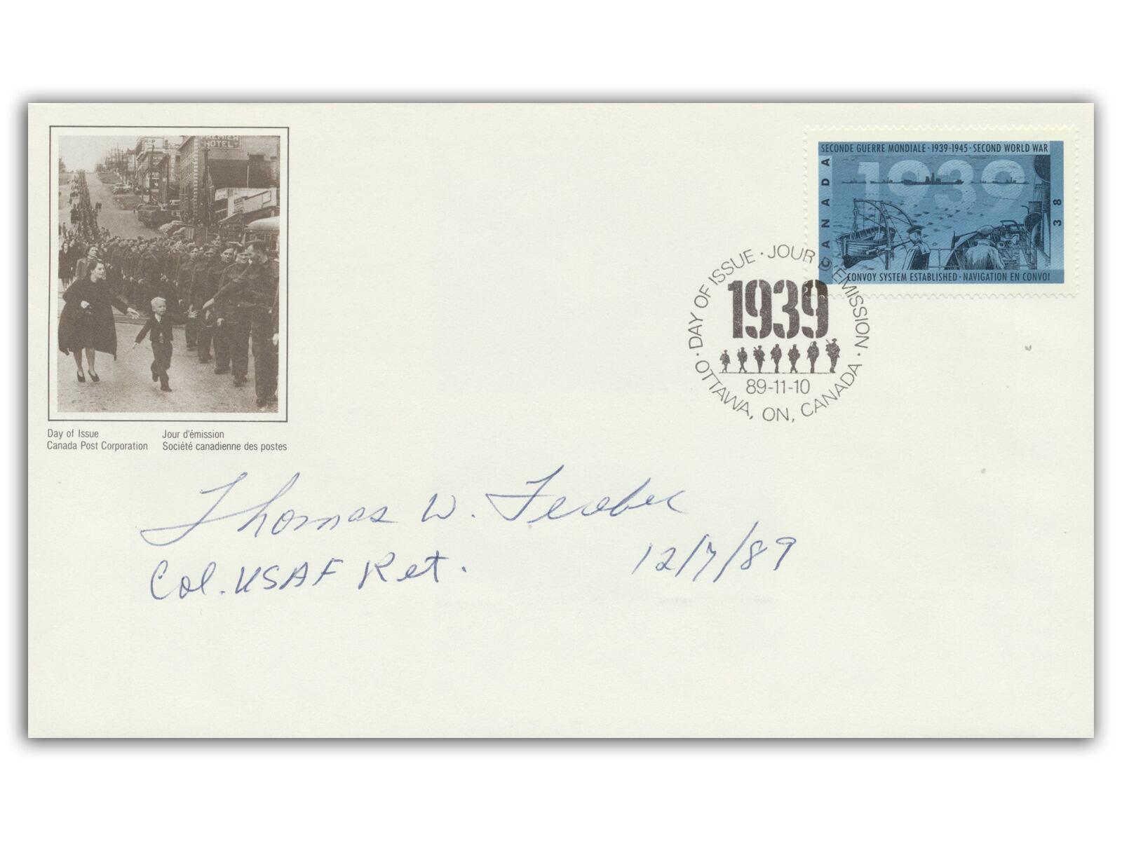 Thomas Ferebee Autograph | Atomic Bomb Crew