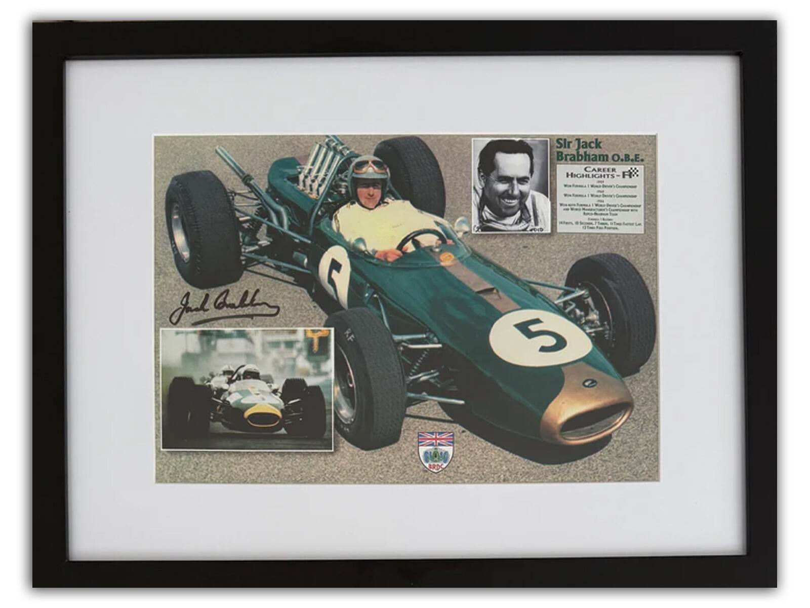 Jack Brabham Autograph | Framed Collectible