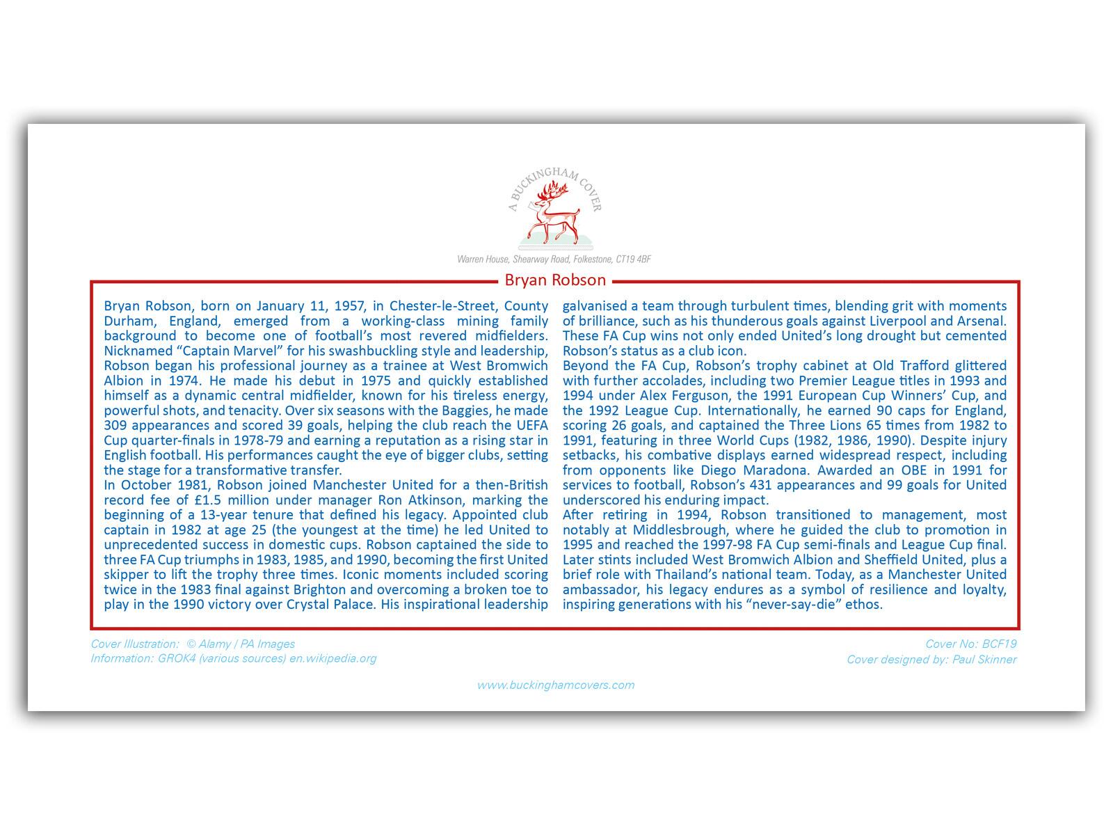 Bryan Robson Infomation Pack