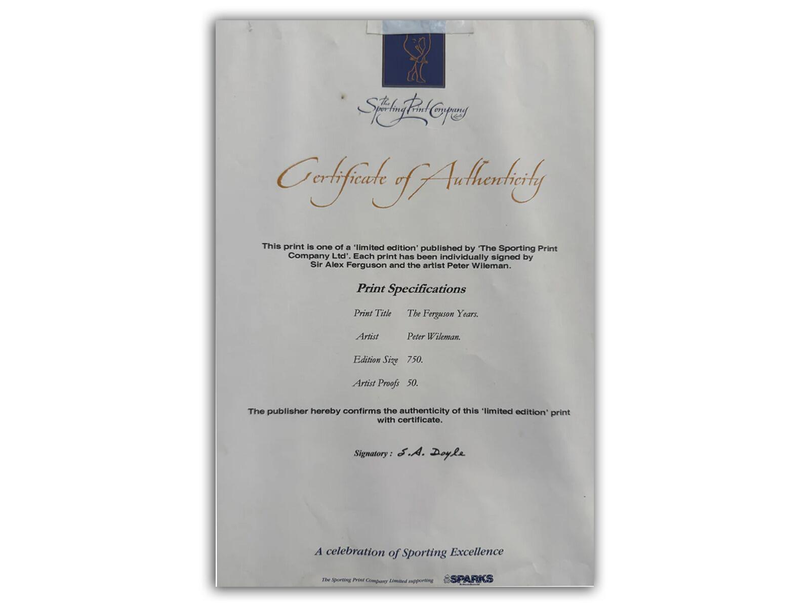 Alex Ferguson Autograph | Framed Collectable