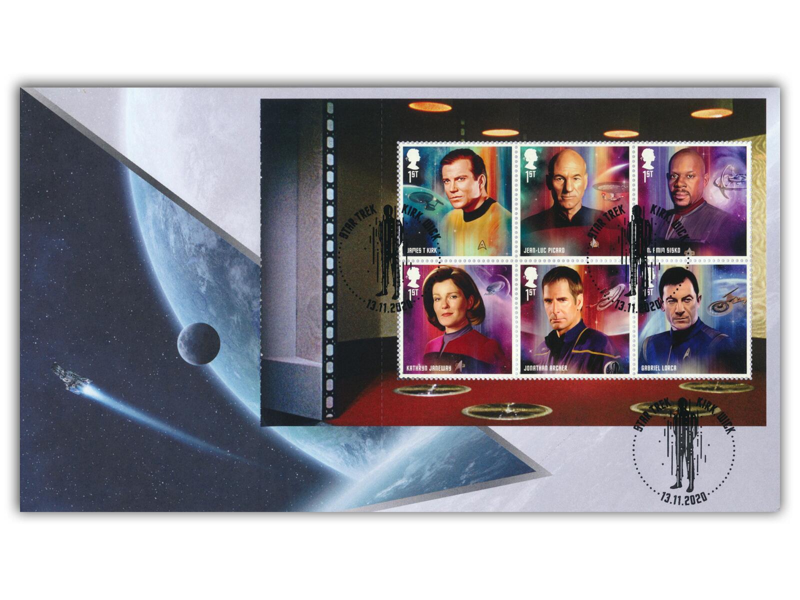 Star Trek Stamps Pane, Kirk Postmark