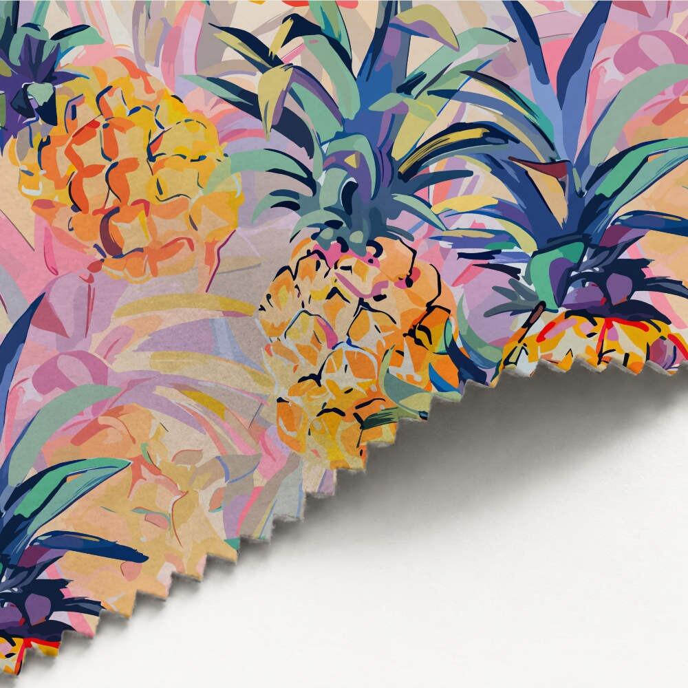 Pina Colada Pineapple Luxury Velvet Fabric