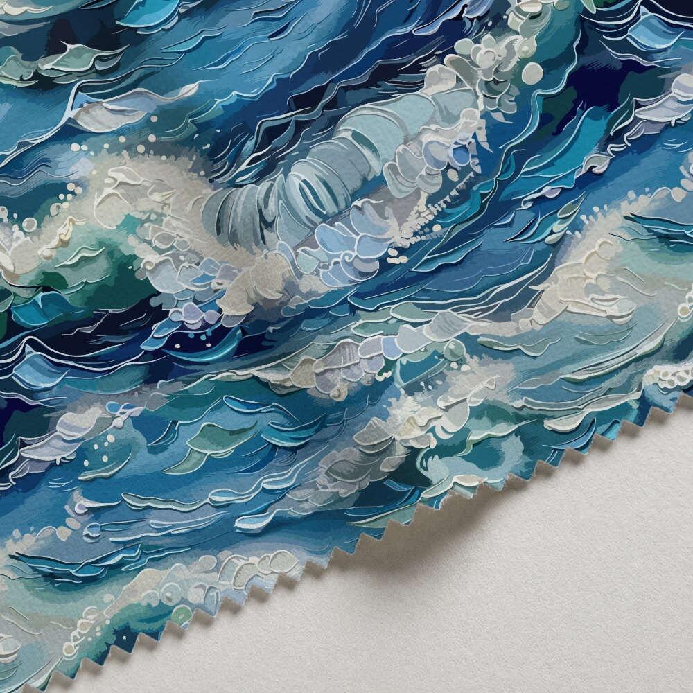 Ocean Symphony Velvet Fire Retardant Fabric