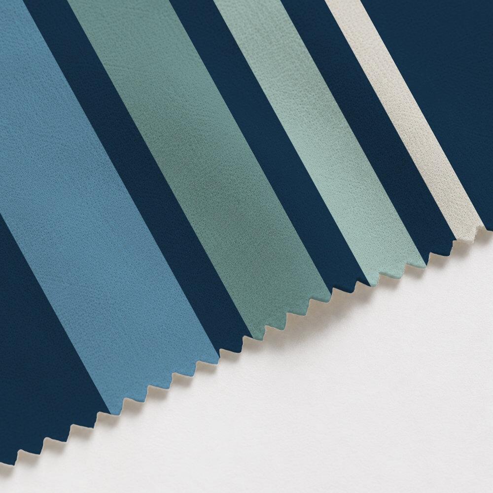Blue Stripe Suede Waterproof FR Fabric