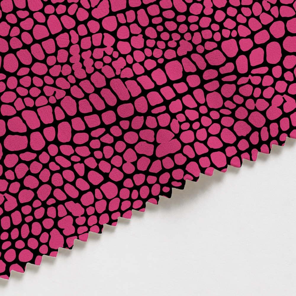 Bright Pink Snakeskin Suede Waterproof FR Fabric