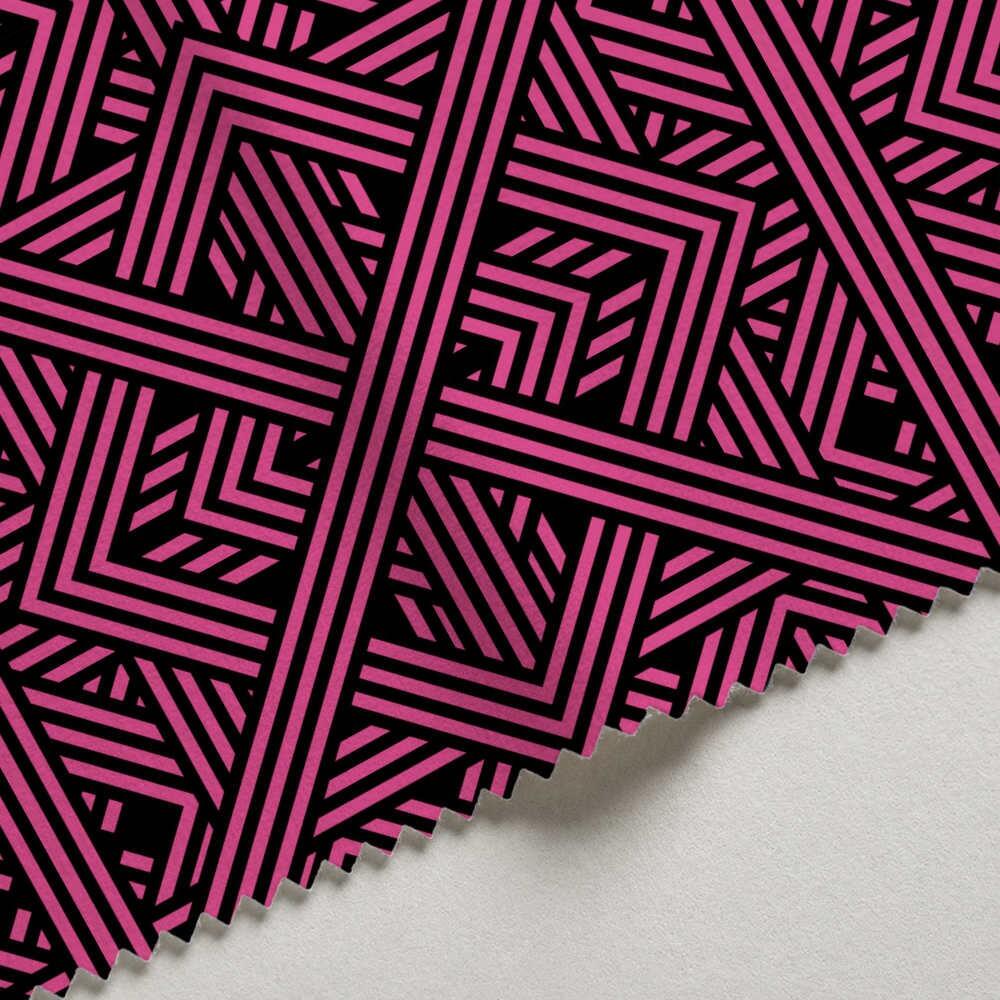 Bright Pink Weave Velvet Fire Retardant Fabric