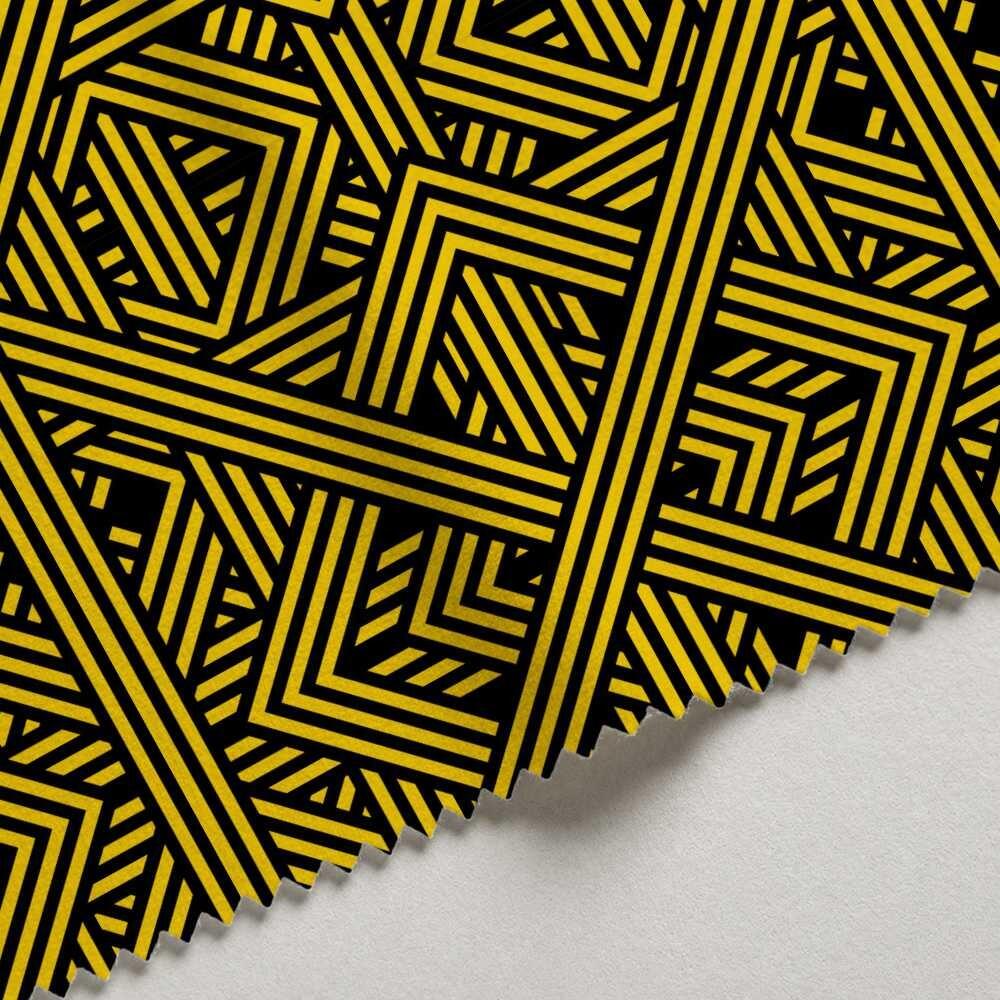 Yellow Weave Velvet Fire Retardant Fabric
