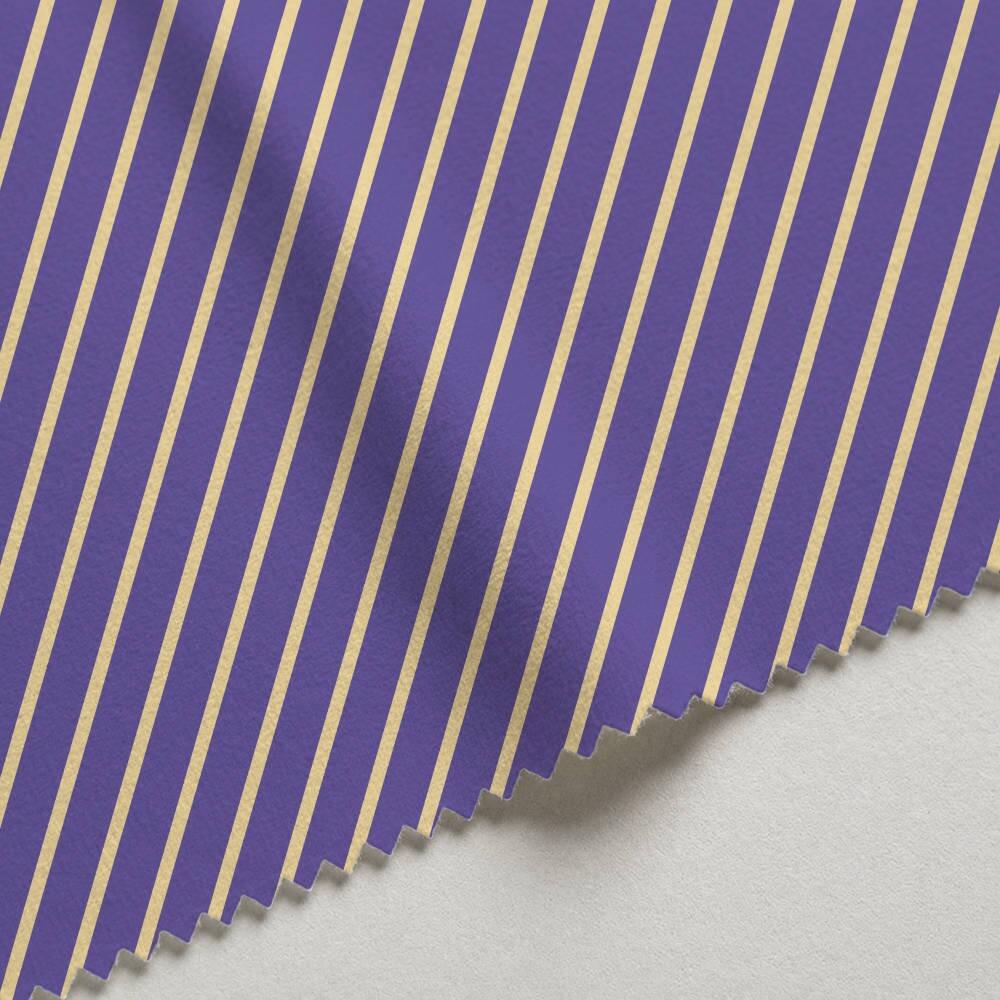 Purple and Yellow Candy Stripe Velvet Fire Retardant Fabric