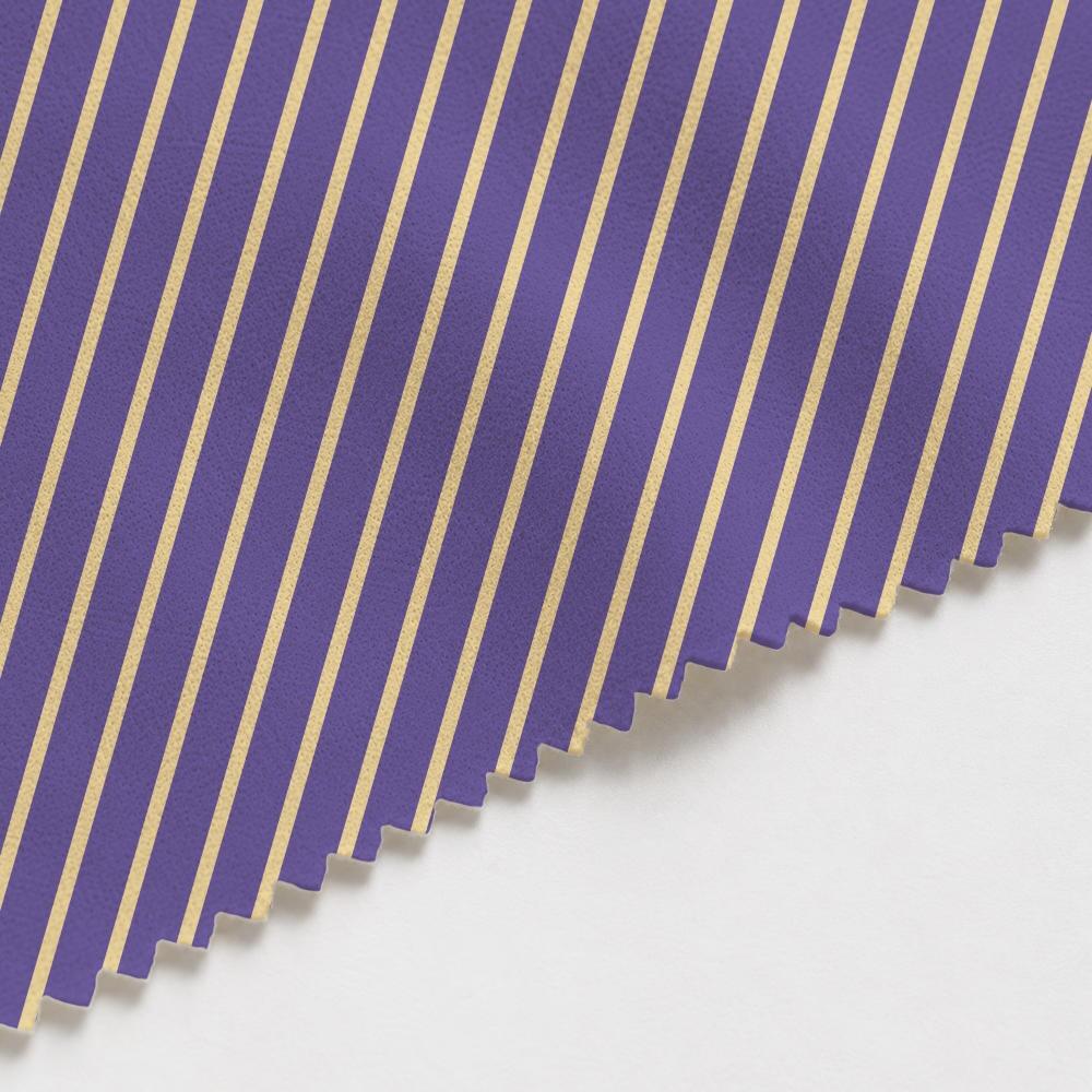 Purple and Yellow Candy Stripe Suede Waterproof FR Fabric