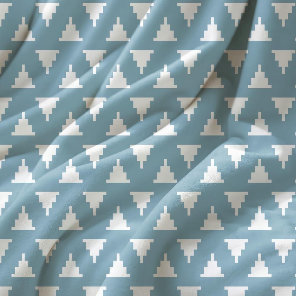Blue Kilim Luxury Velvet Fabric