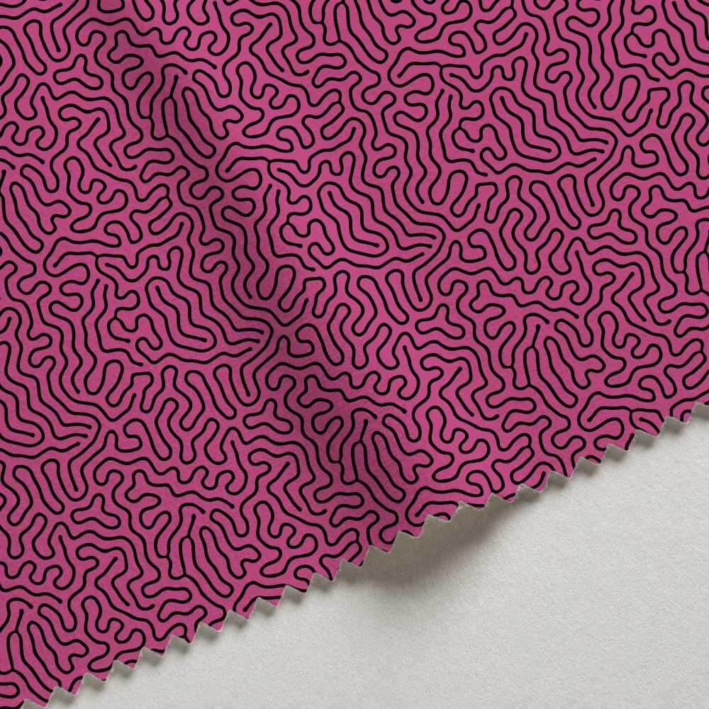 Pink Turing Velvet Fire Retardant Fabric