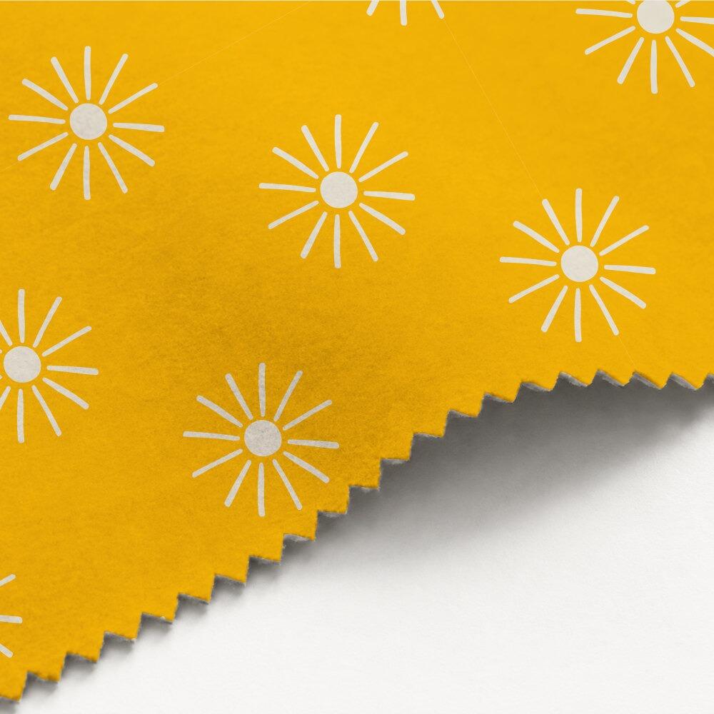 Yellow Sunburst Luxury Velvet Fabric