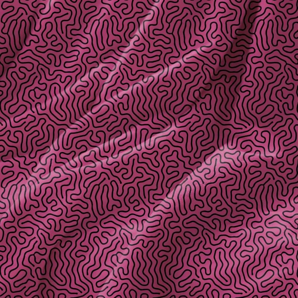 Pink Turing Velvet Fire Retardant Fabric
