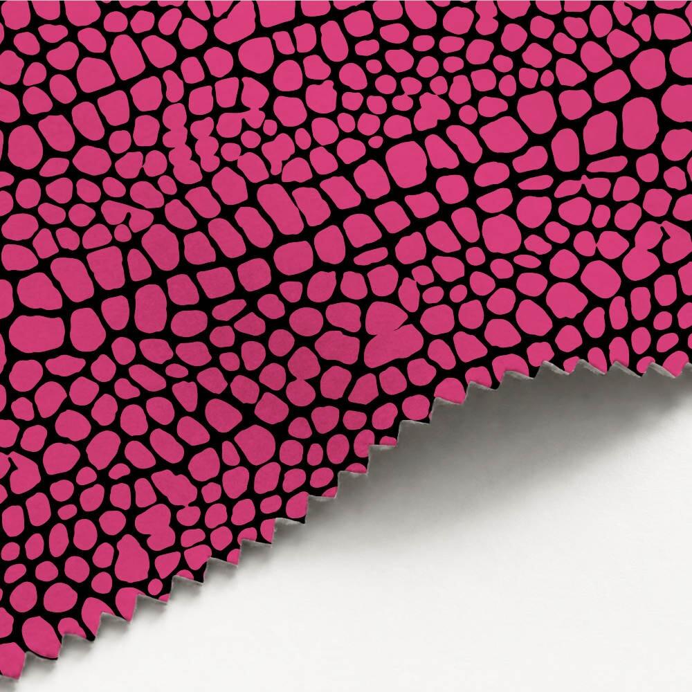 Bright Pink Snakeskin Luxury Velvet Fabric
