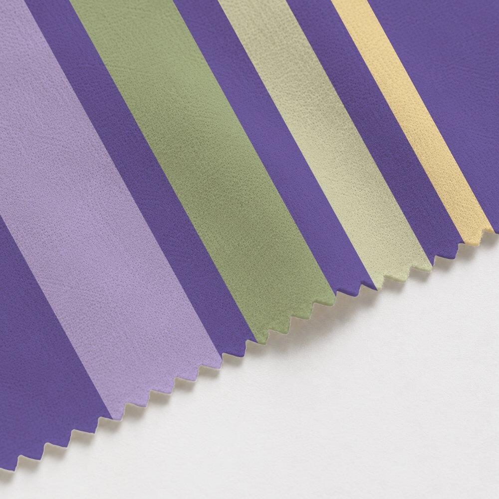 Purple and Green Stripe Suede Waterproof FR Fabric