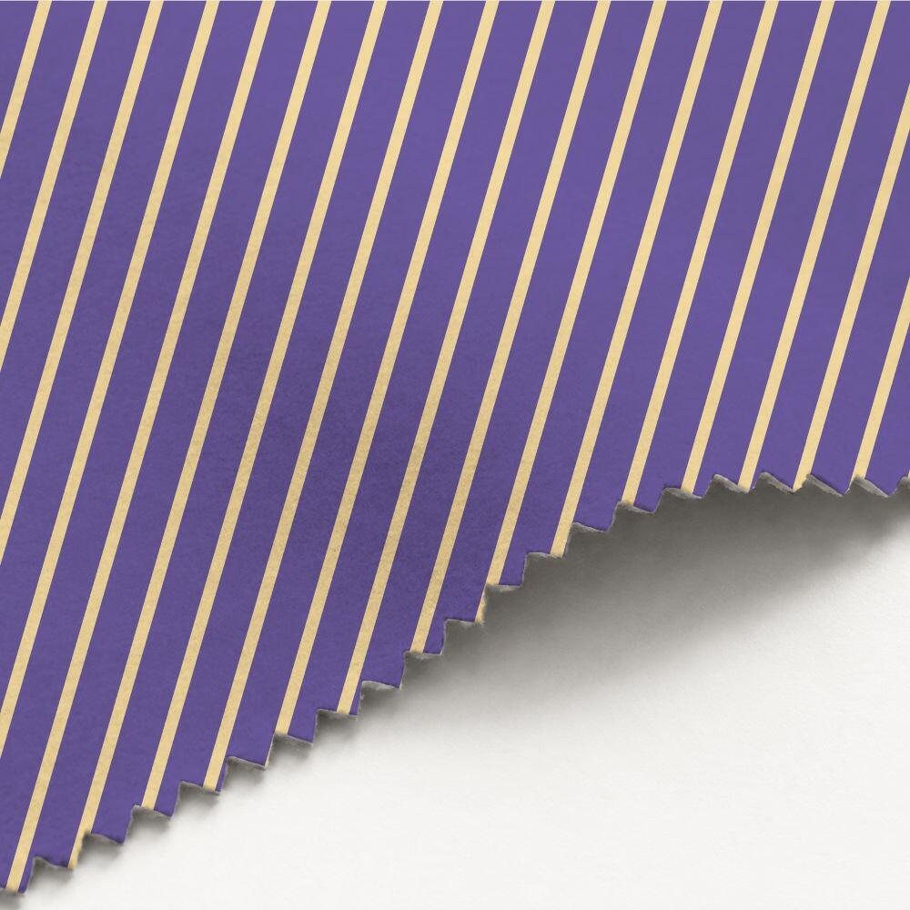 Purple and Yellow Candy Stripe Luxury Velvet Fabric