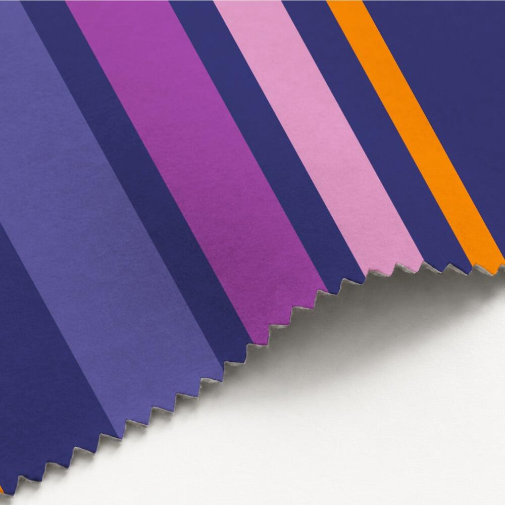 Ape Couture Purple Stripe Luxury Velvet Fabric Swatch