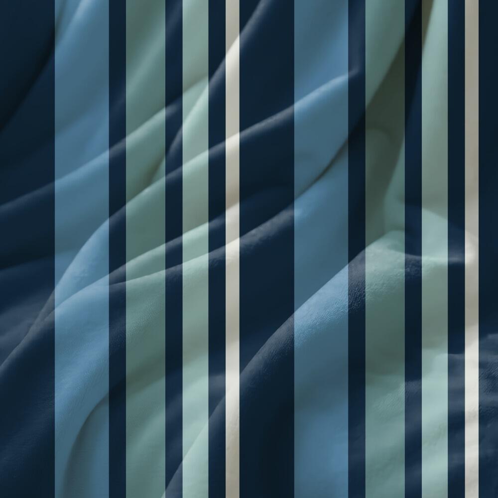 Blue Stripe Luxury Velvet Fabric
