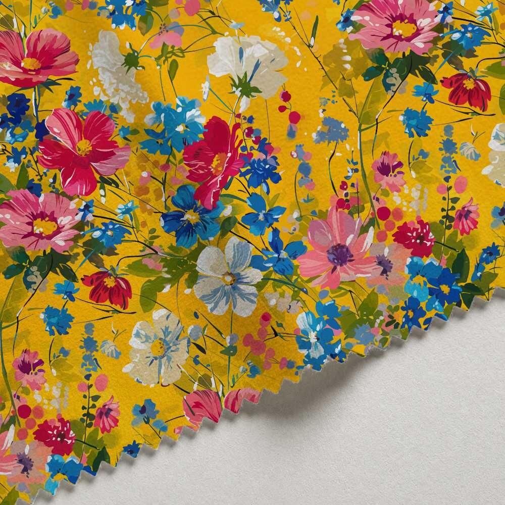 Sunset Garden Velvet Fire Retardant Fabric