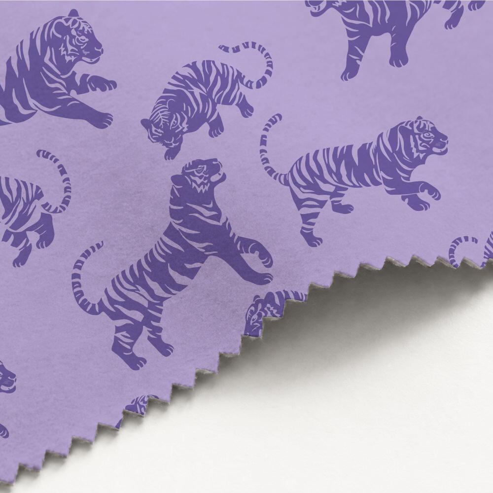 Purple Tiger Tantrum Luxury Velvet Fabric