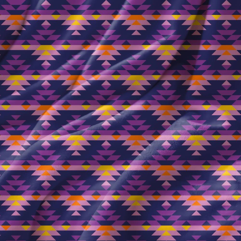 Purple Aztec Luxury Velvet Fabric