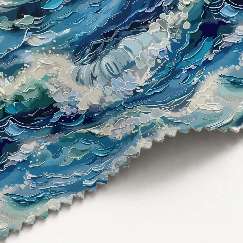 Ocean Symphony Luxury Velvet Fabric
