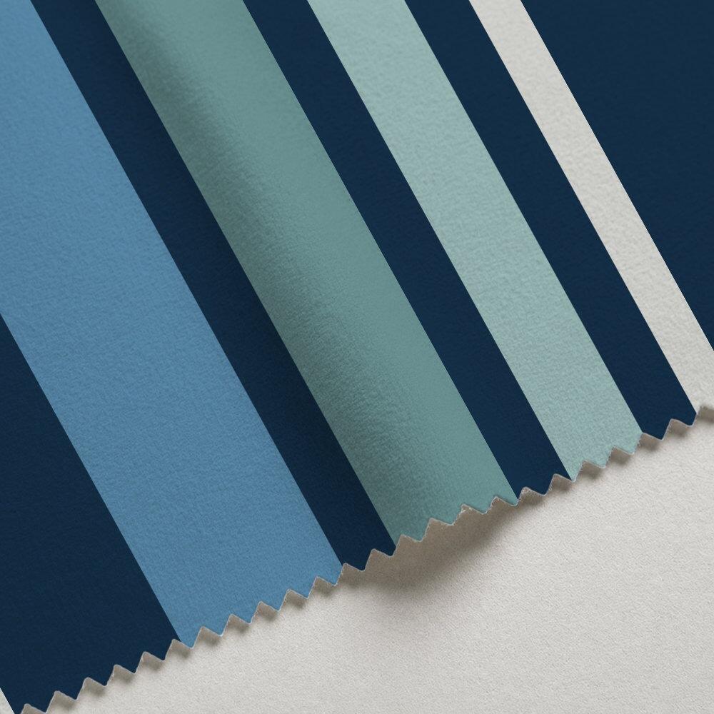 Blue Stripe Velvet Fire Retardant Fabric