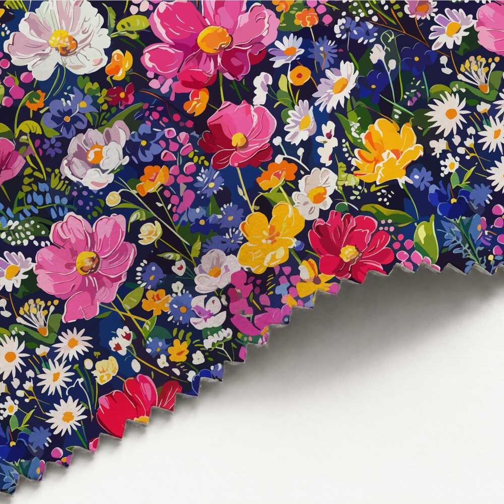 Twilight Blossoms Luxury Velvet Fabric