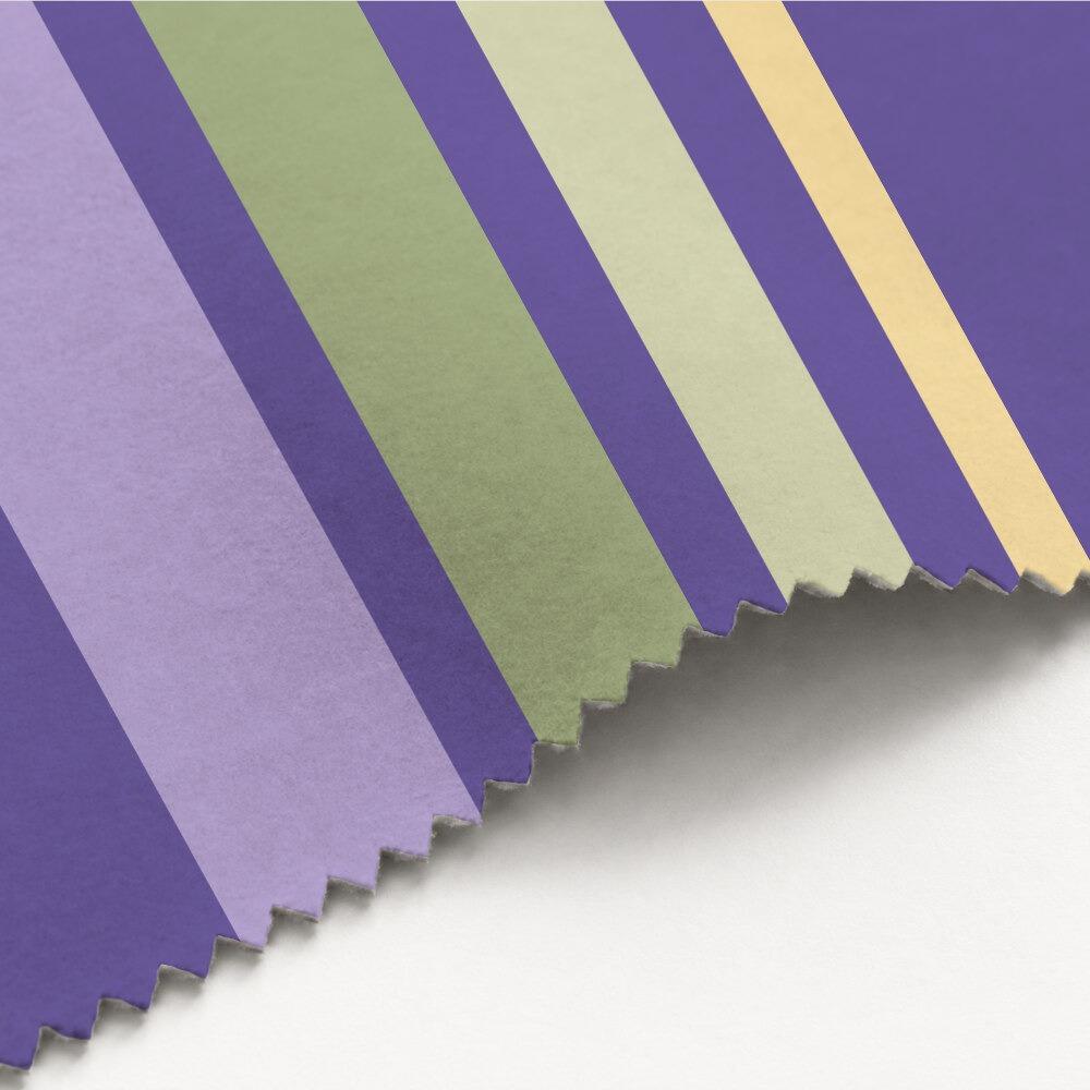 Purple and Green Stripe Luxury Velvet Fabric