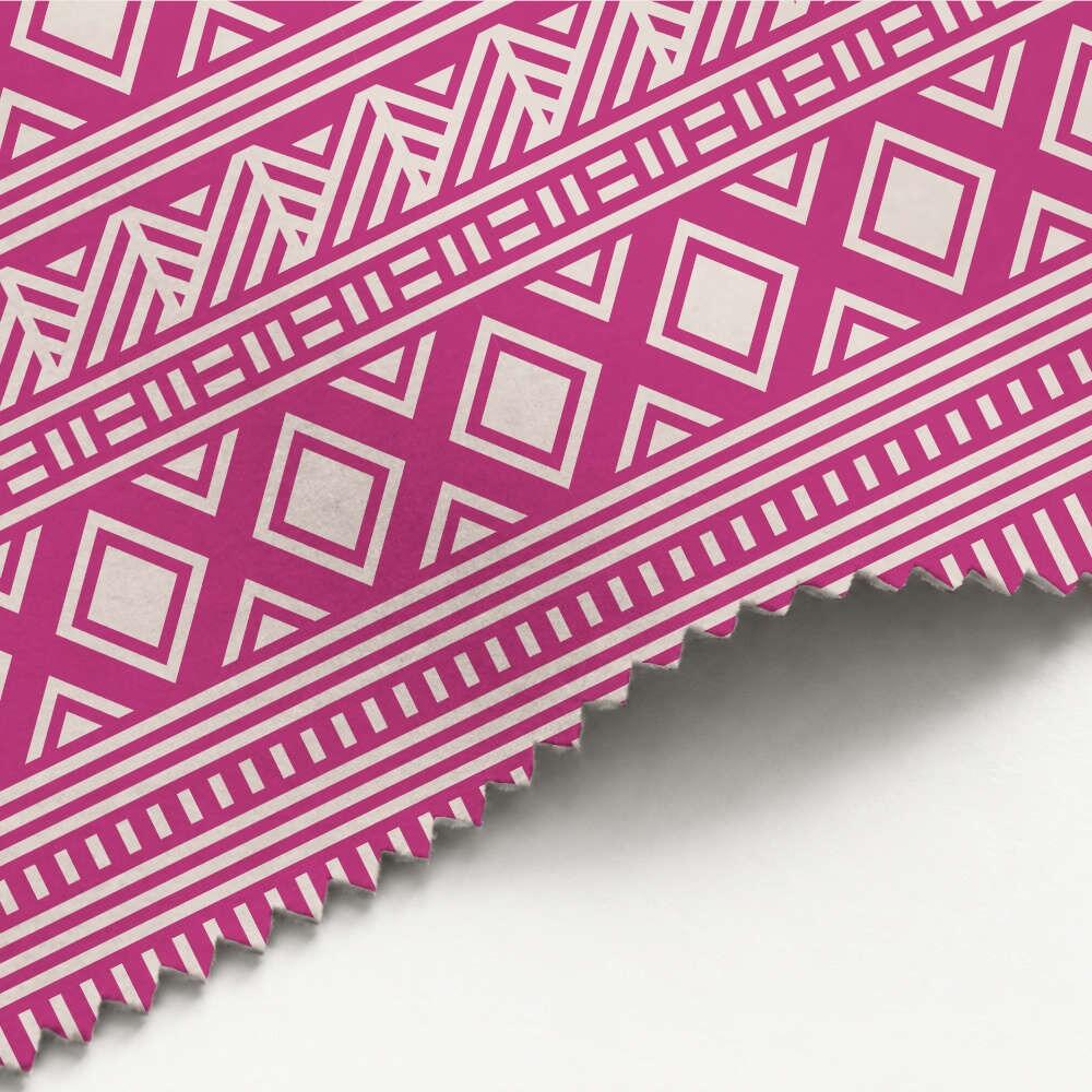 Magenta Tribal Stripes Luxury Velvet Fabric