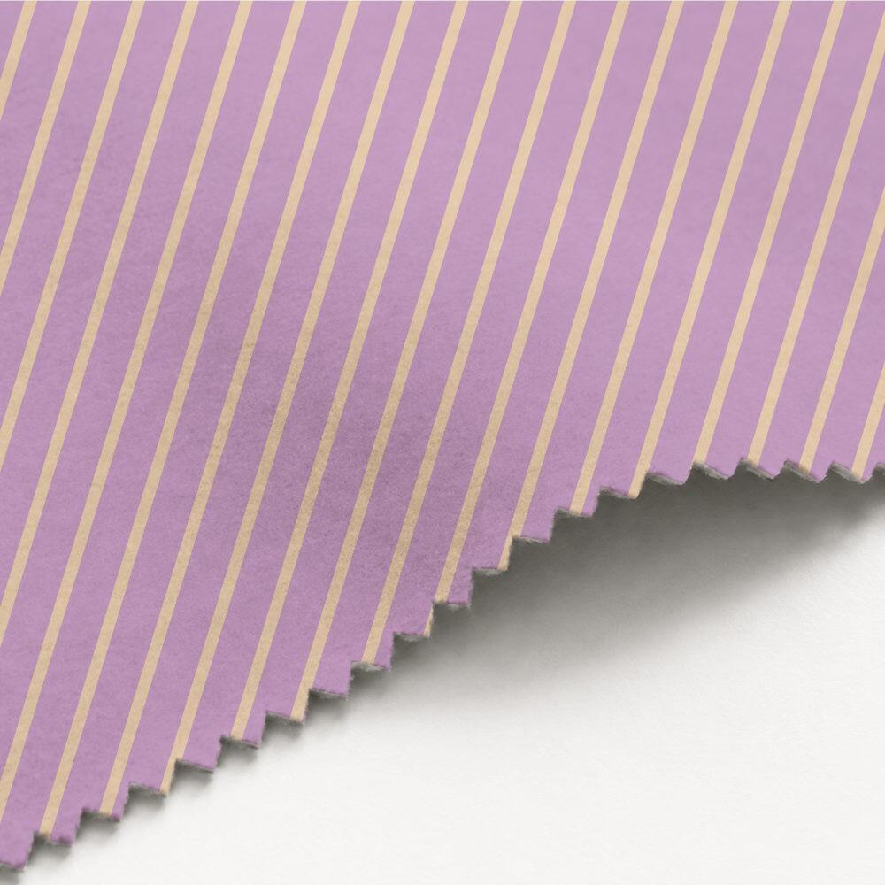 Lilac and Cream Candy Stripe Luxury Velvet Fabric