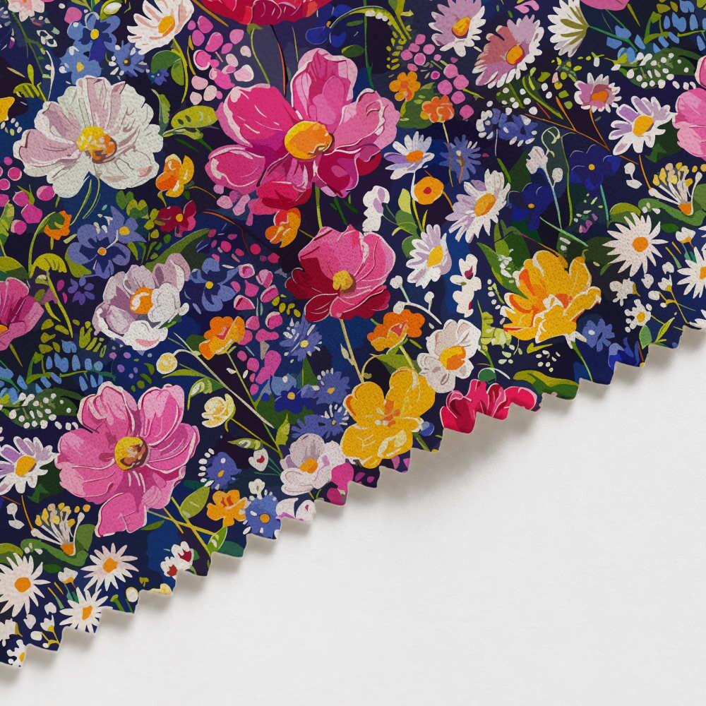 Twilight Blossoms Suede Waterproof FR Fabric