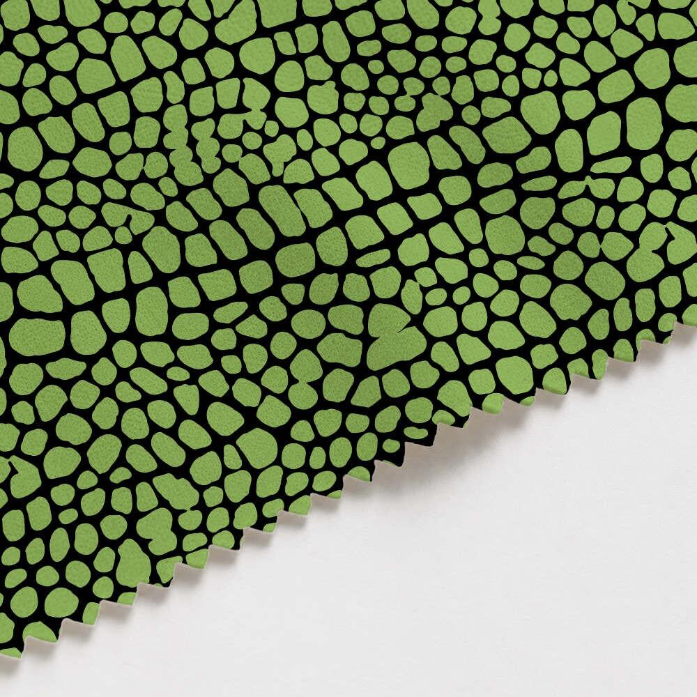 Bright Green Snakeskin Suede Waterproof FR Fabric
