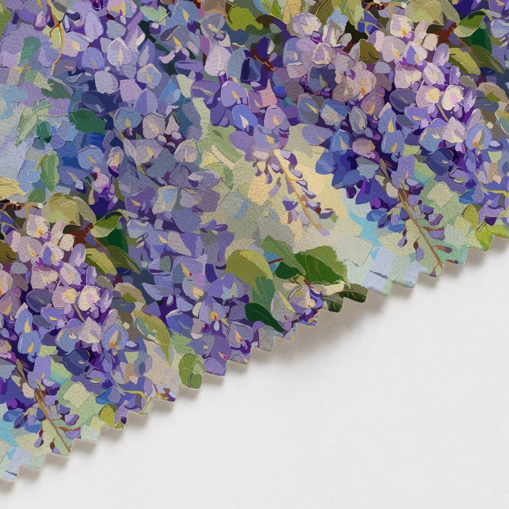 Violet Cascades Suede Waterproof FR Fabric