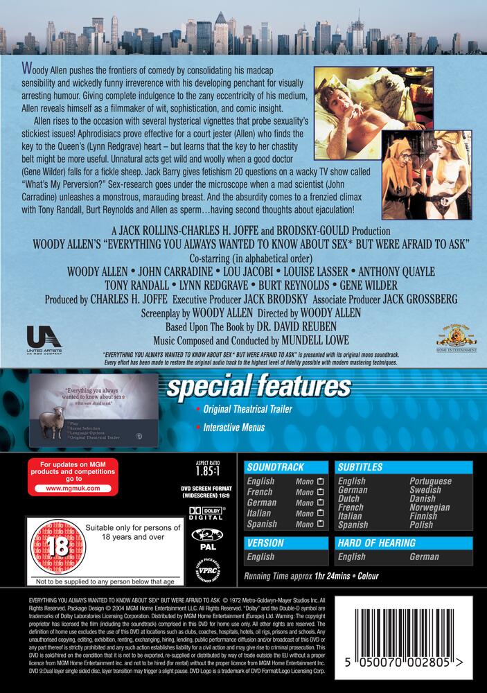 Everything You Always Wanted To Know About Sex. But Were Afraid To Ask DVD