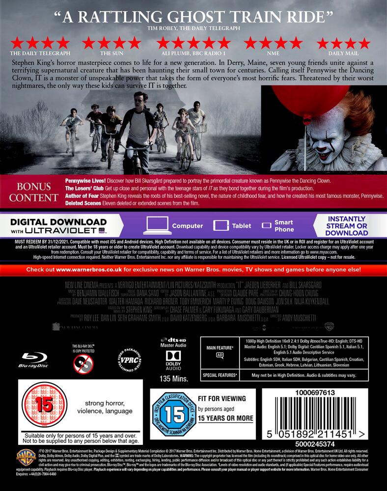 Stephen King - IT Blu-Ray
